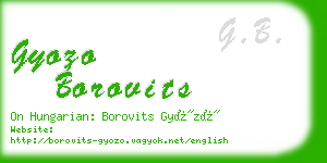 gyozo borovits business card